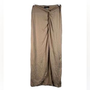 NEW NWOT Rainbow Khaki Stretch Slit Knot Skirt sz L